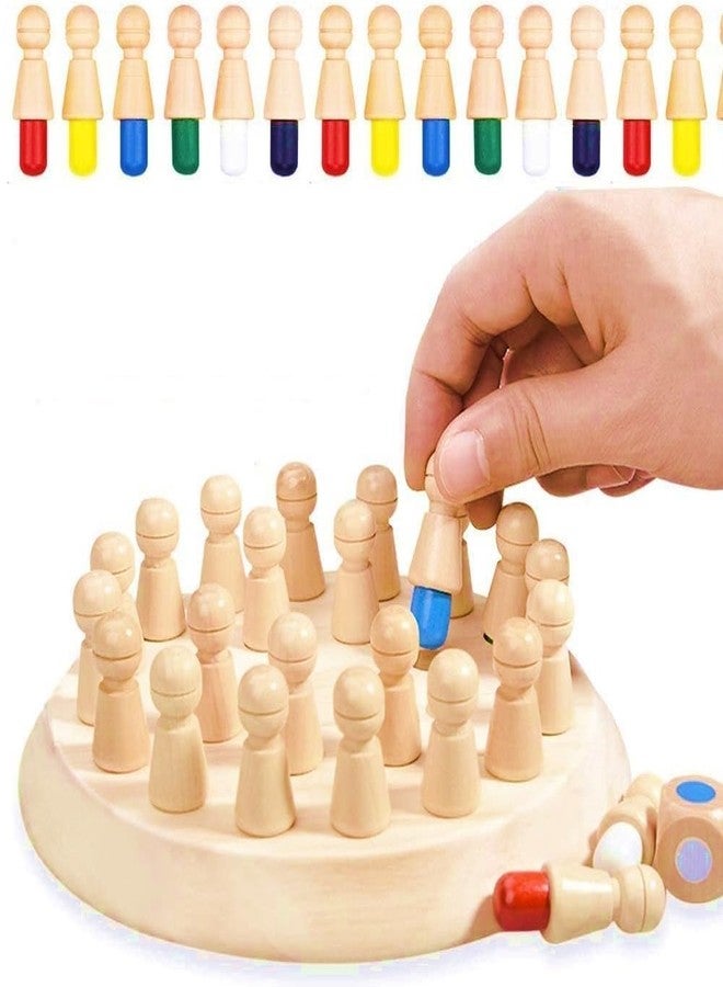 CALFHEAD Wooden Memory Chess Game for Kids | Fun Indoor Board Game for 5-10 Years | Mind Logic Memory Match Stick Game | Brain Booster Toy for Boys & Girls | Kids Board Games - Image 1